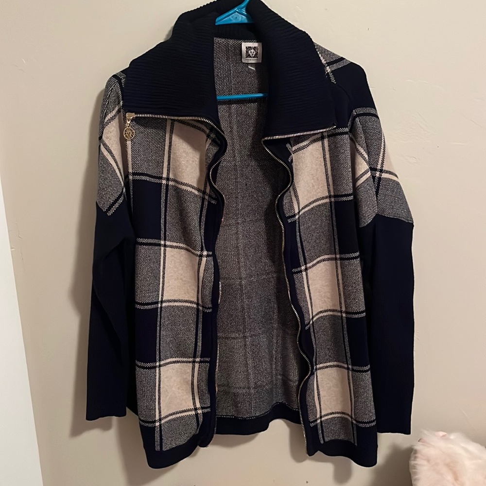 Anne Klein Zipup sweater jacket
